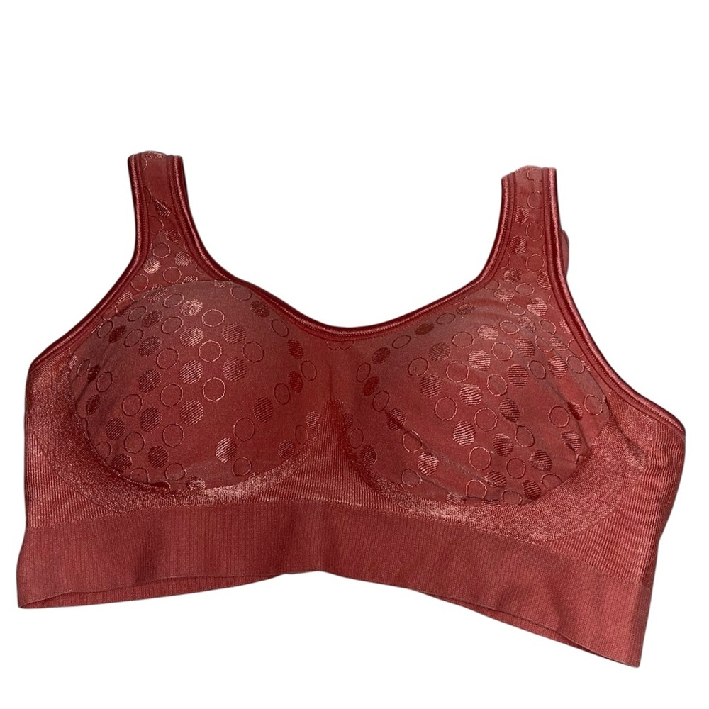 * Bali small Wireless padded No-Show Bra in coral